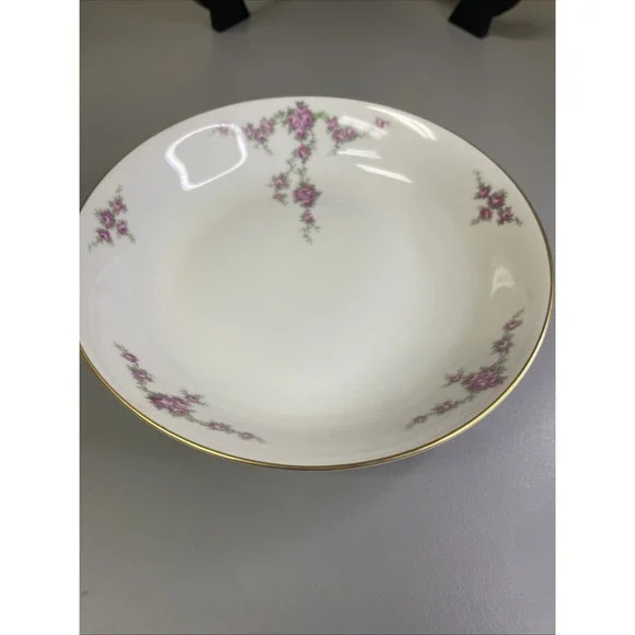 VINTAGE H & G (Heinrich) SELB BAVARIA - 8" Bowl Pink Flowers Dainty Tea Party - Picture 2 of 6